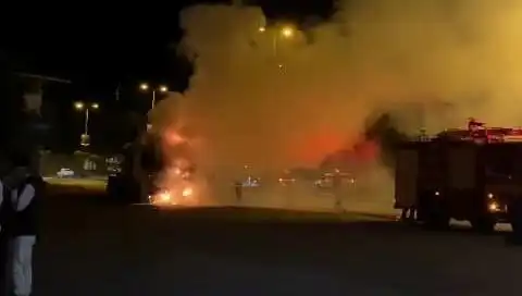 Zonguldak'ta Seyir Halindeki TIR Yangınında Korkutan Anlar!
