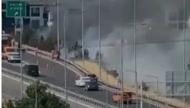 Anadolu Otoyolu'nda Sigara İzmariti ile Çıkan Yangın, Sürücülere Korku Dolu Anlar Yaşattı